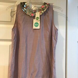 Boden Sequined Collar Top Sz 6 NWT
